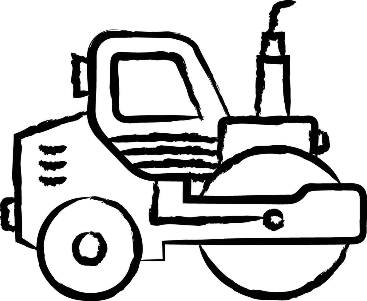 route rouleau main tiré vecteur illustration