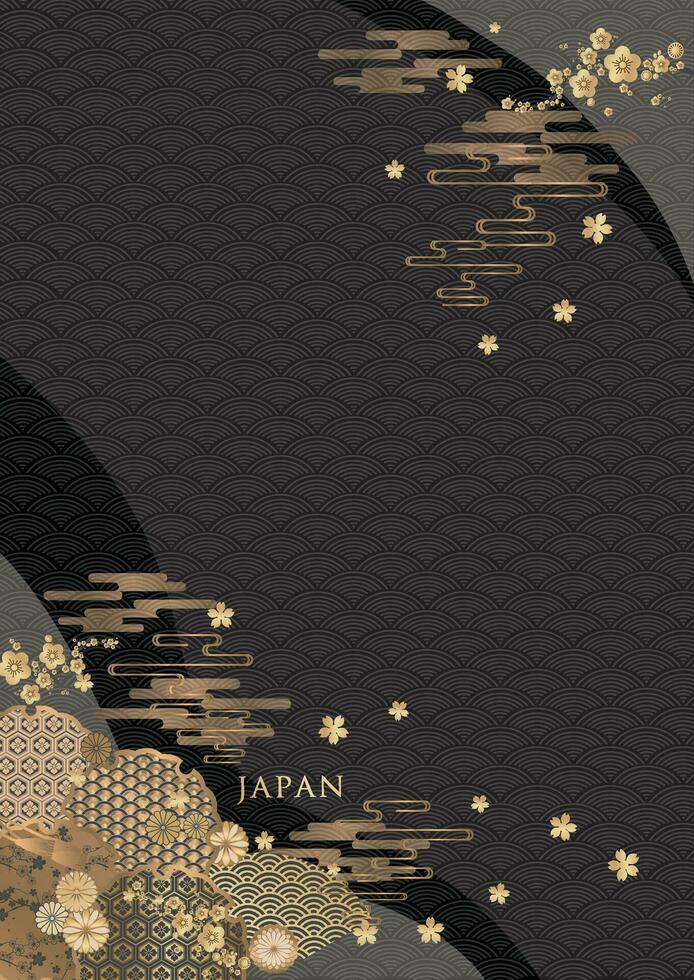 Japonais style modèle Contexte ou couverture conception. vecteur