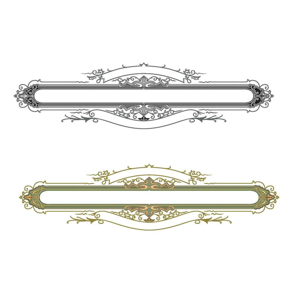 main tiré horizontal bannières ensemble avec rétro style rubans décoration éléments isolé vecteur illustration