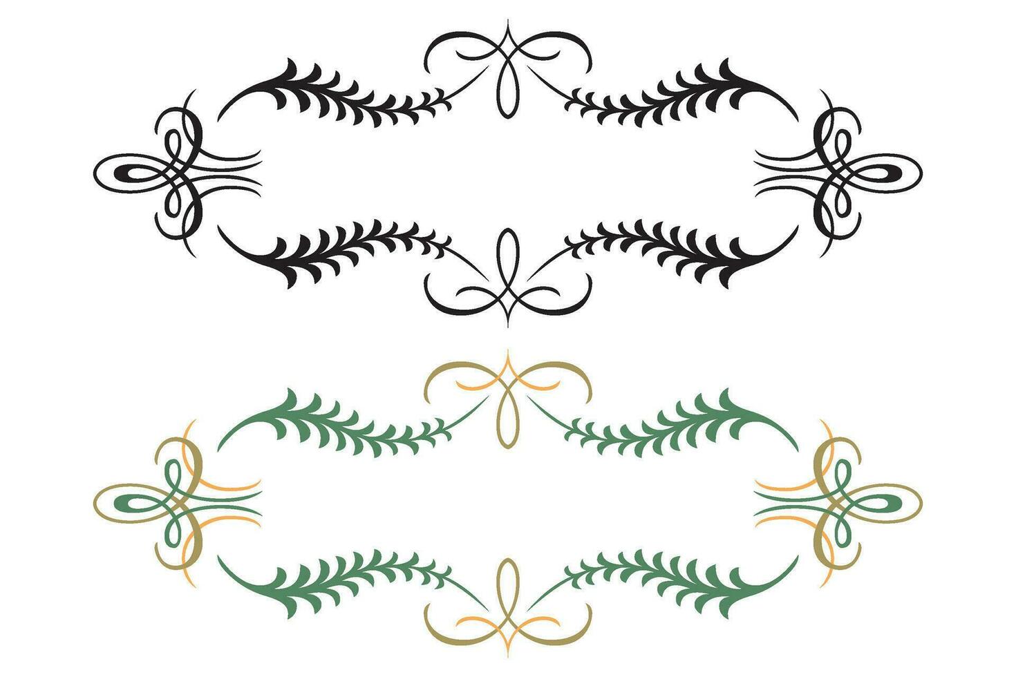 main tiré horizontal bannières ensemble avec rétro style rubans décoration éléments isolé vecteur illustration