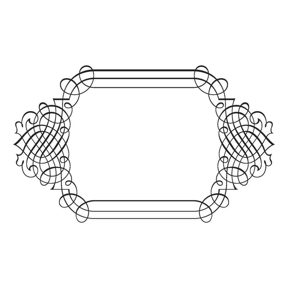 ancien forgé floral classique calligraphique rétro vignette faire défiler cadres ornemental conception éléments noir ensemble isolé vecteur