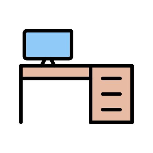 Bureau Table Vector Icon