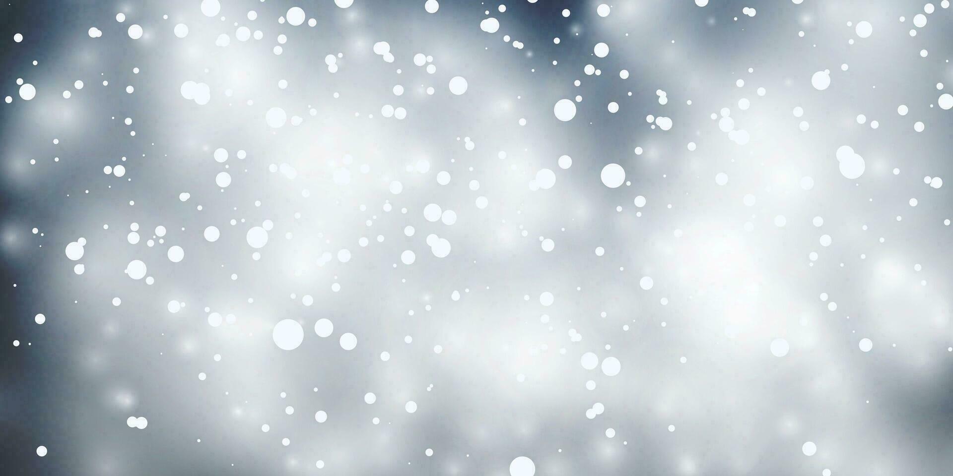 chute flocons de neige sur foncé bleu Contexte. Noël neige. vecteur illustration