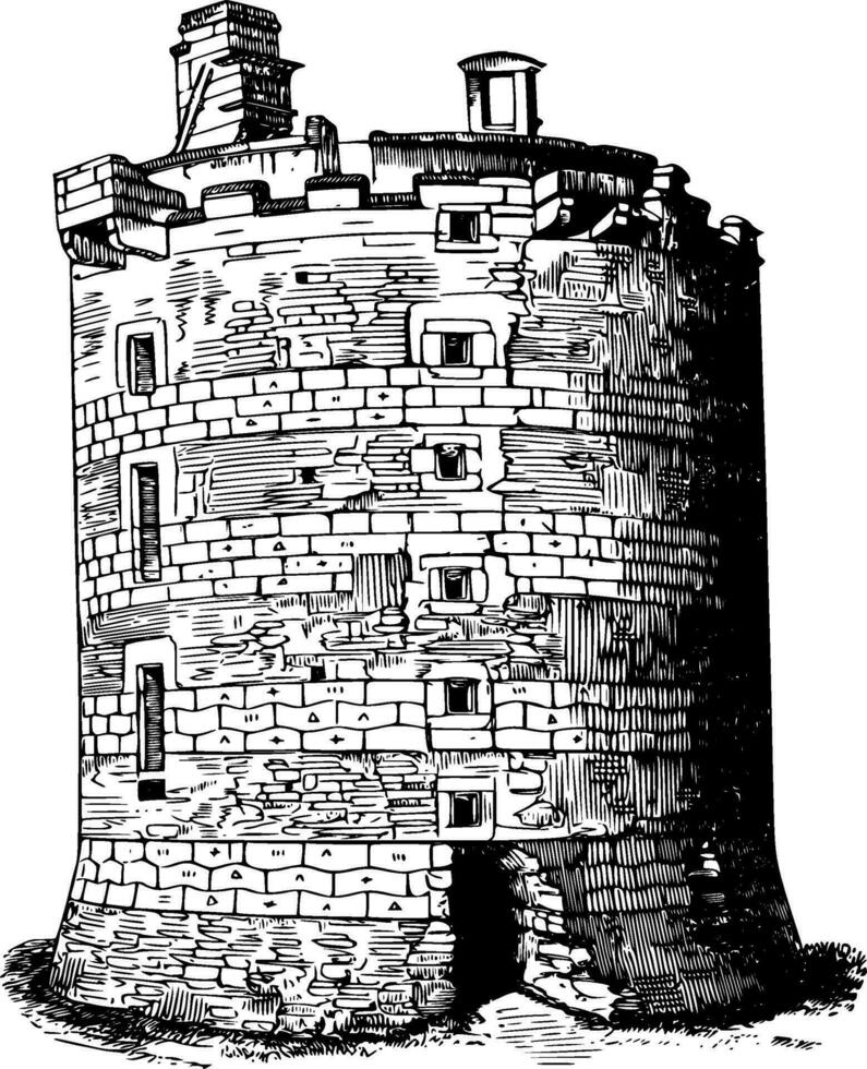 Château silhouette vecteur sur blanc Contexte