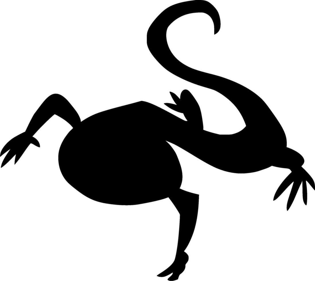 gecko silhouette vecteur sur blanc Contexte