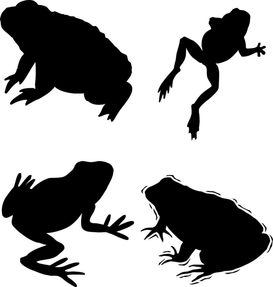 grenouille silhouette vecteur sur blanc Contexte