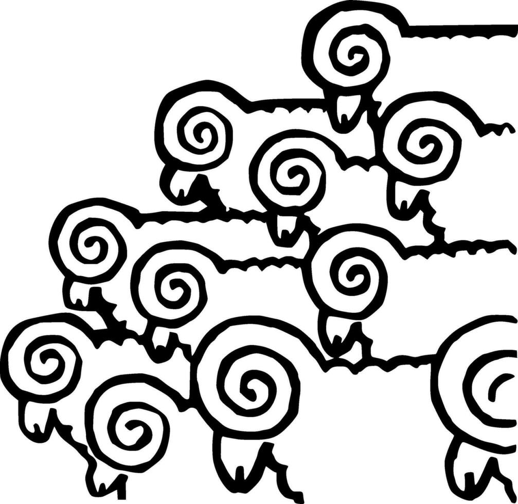 mouton silhouette vecteur sur blanc Contexte