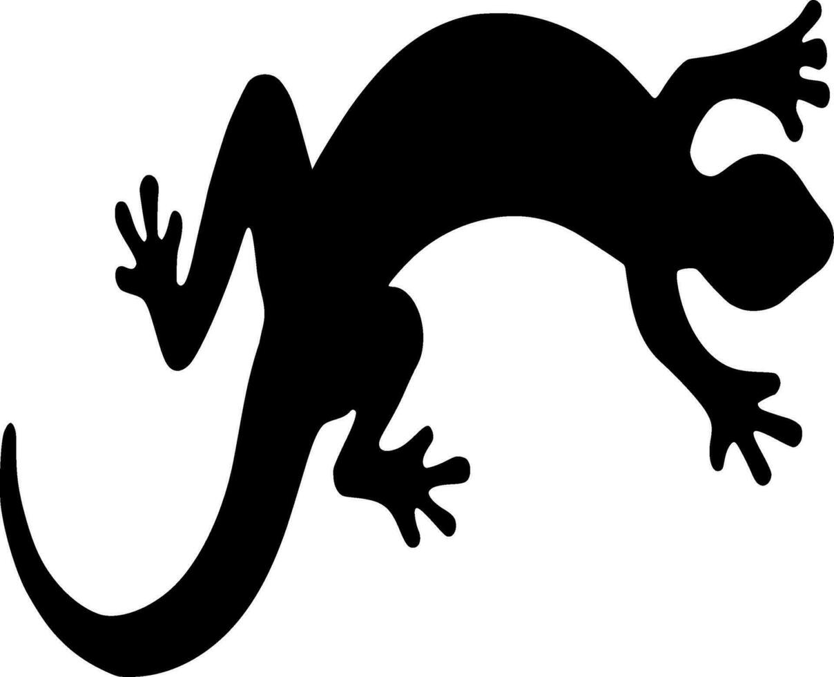 gecko silhouette vecteur sur blanc Contexte