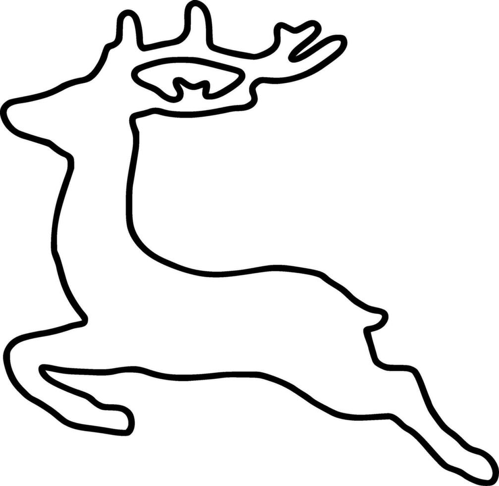 cerf silhouette vecteur sur blanc Contexte