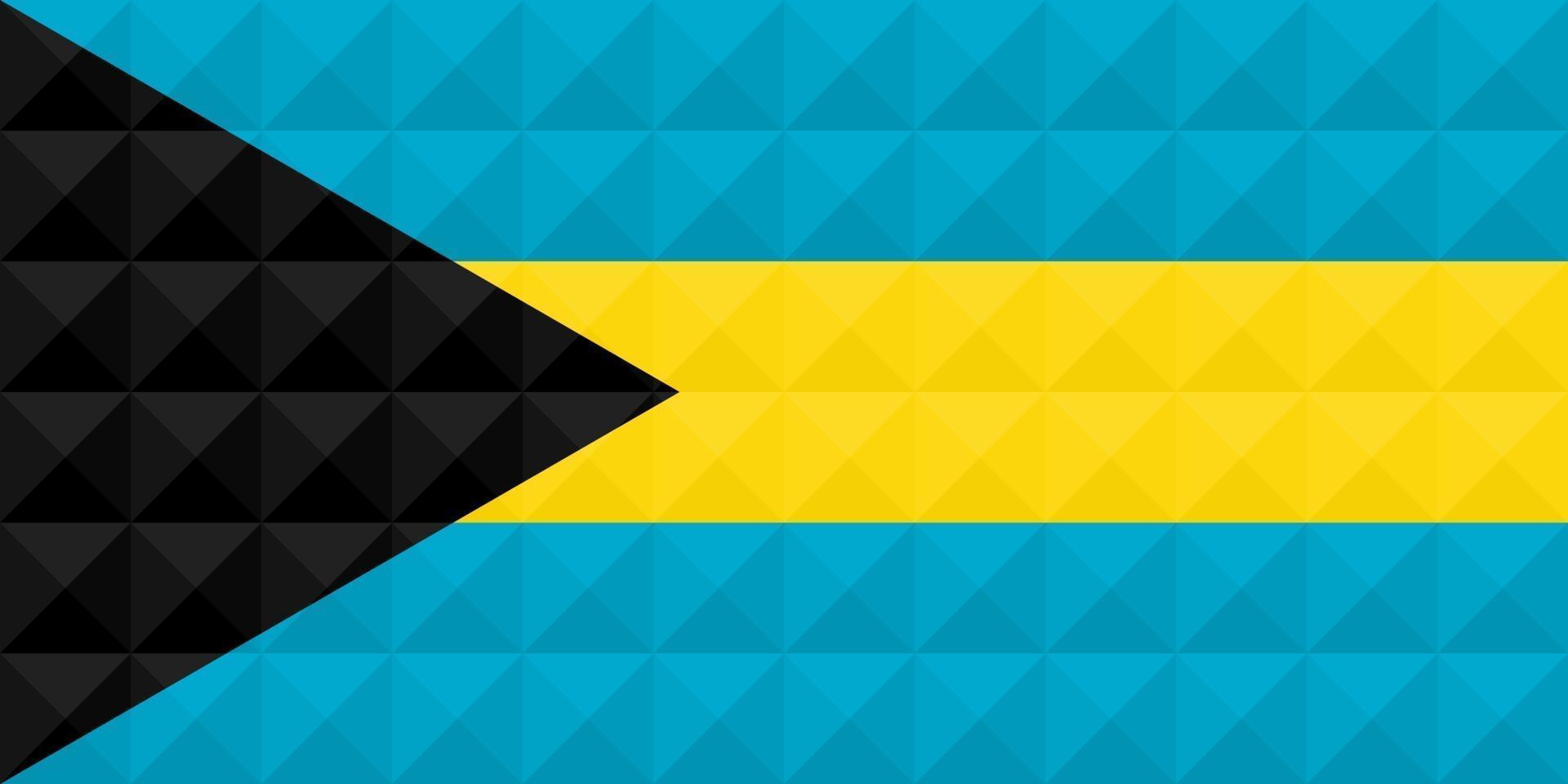 drapeau artistique des bahamas avec la conception d'art de concept de vague géométrique vecteur