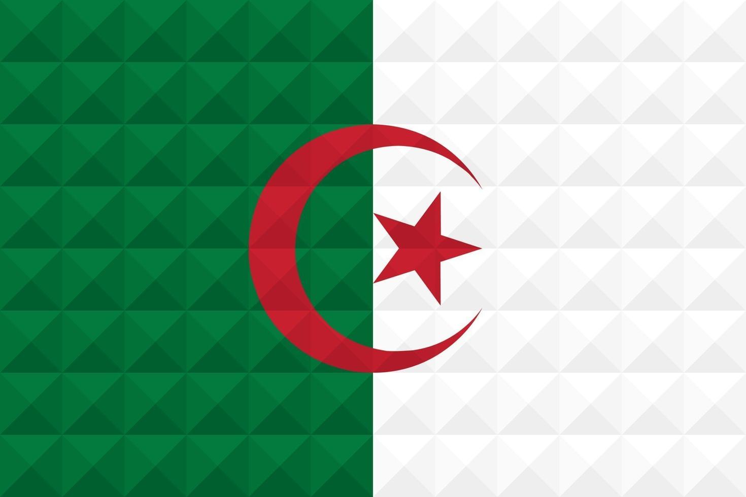 drapeau artistique de l'algérie avec la conception d'art de concept de vague géométrique vecteur