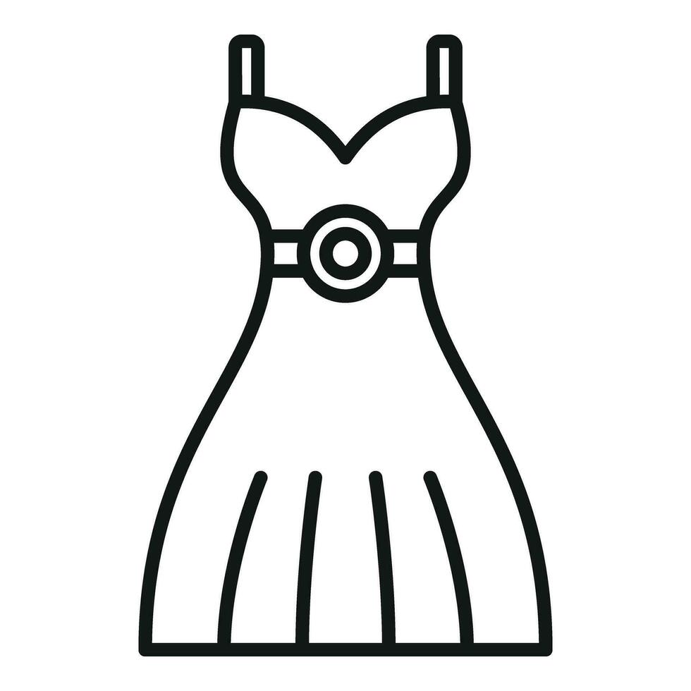 la mariée robe icône contour vecteur. un événement planificateur vecteur