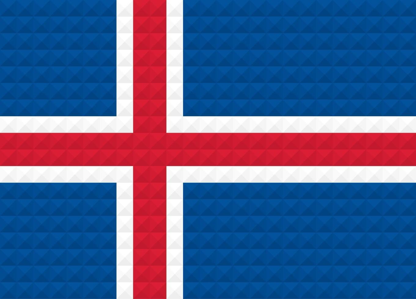 drapeau artistique de l'islande avec la conception d'art concept de vague géométrique vecteur