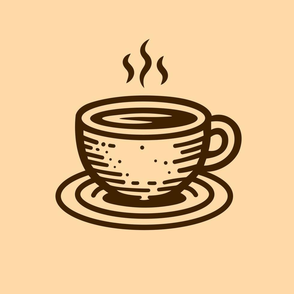 Facile café tasse symbole logo. vecteur illustration