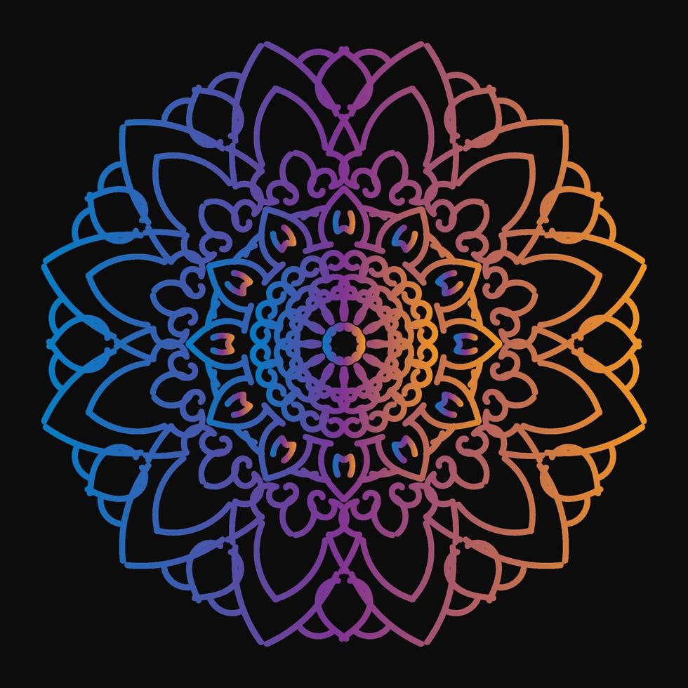 motif circulaire en forme de mandala vecteur
