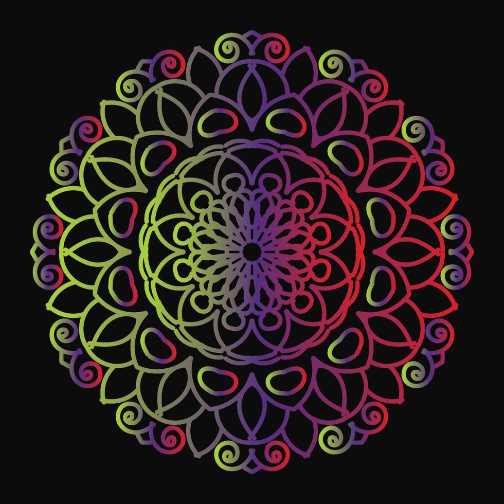 motif circulaire en forme de mandala vecteur