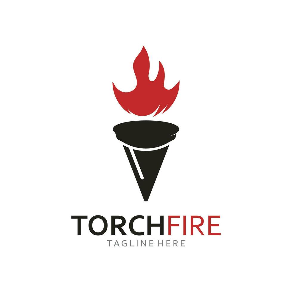 vecteur torche Feu logo modèle