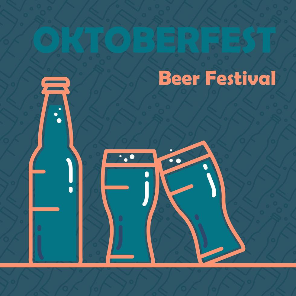 bannière de bière oktoberfest vecteur