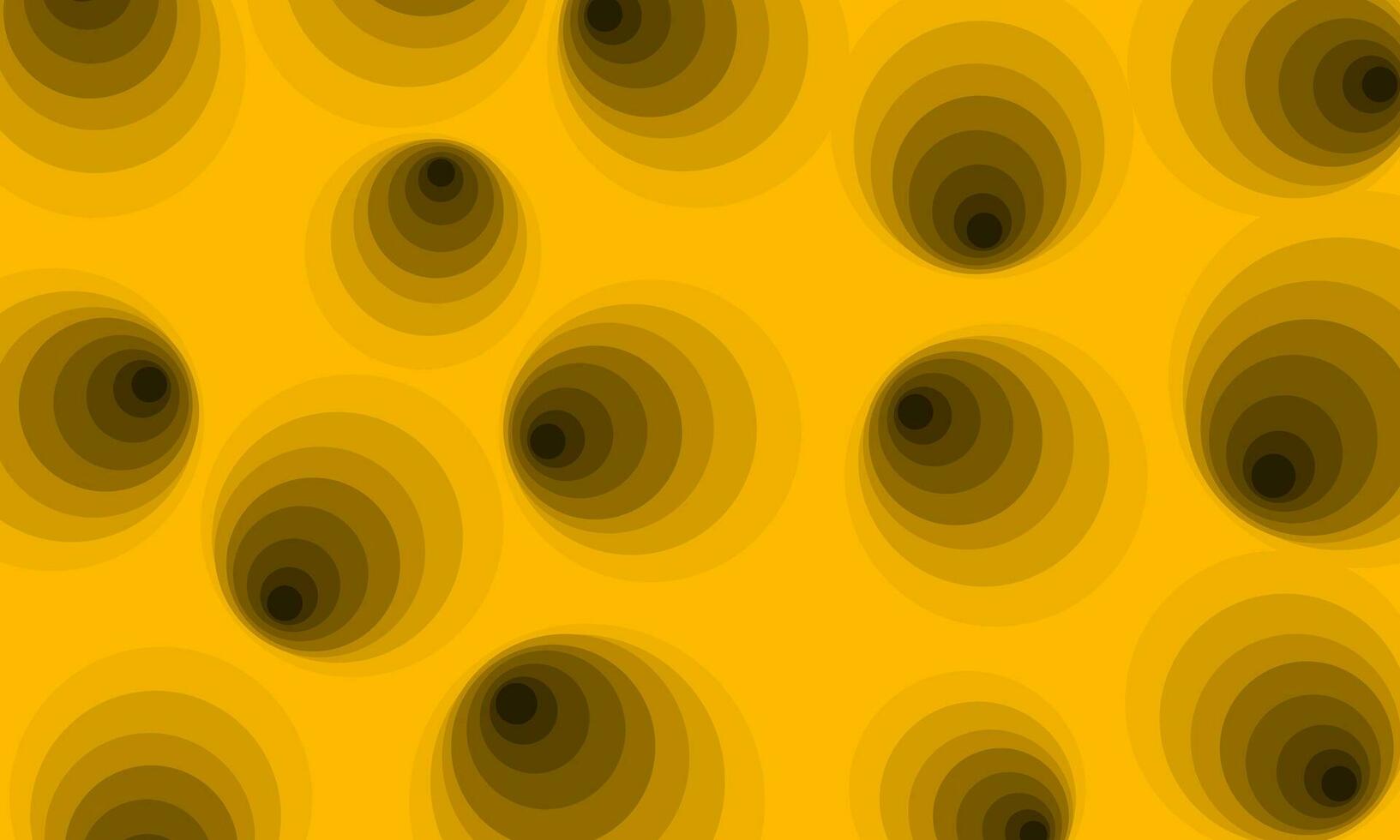 Jaune trou cercle abstrait Contexte. vecteur