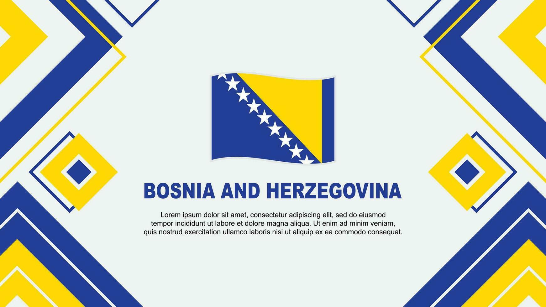 Bosnie et herzégovine drapeau abstrait Contexte conception modèle. Bosnie et herzégovine indépendance journée bannière fond d'écran vecteur illustration. Contexte
