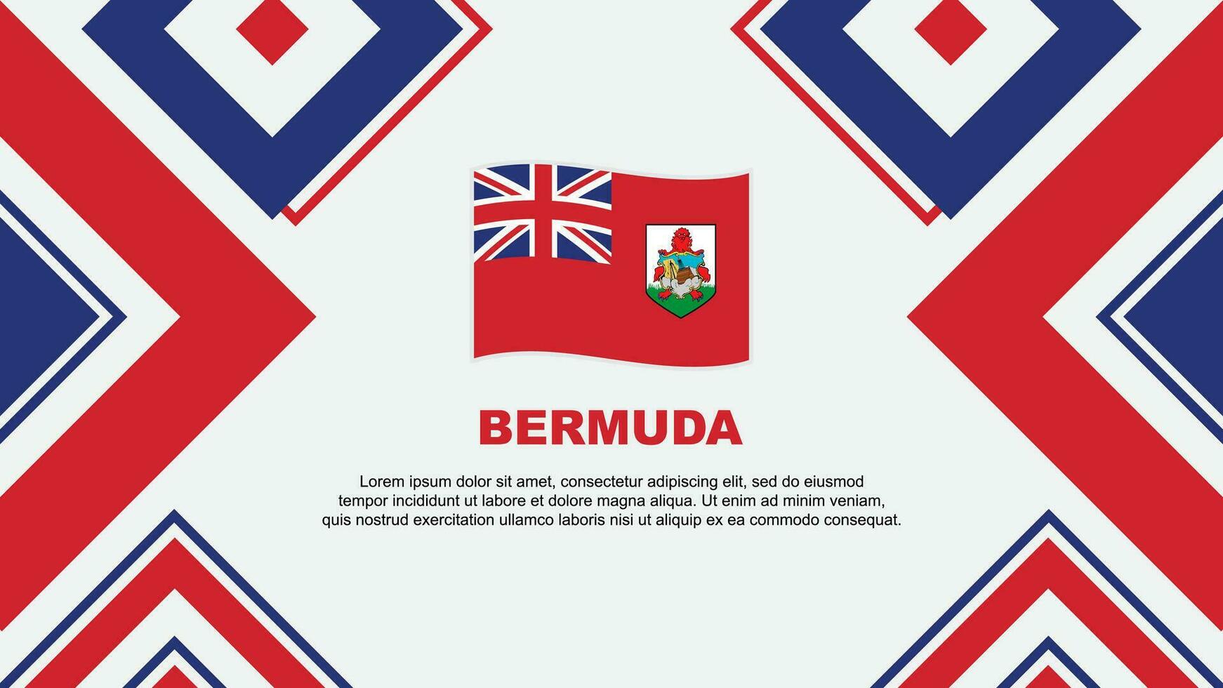 Bermudes drapeau abstrait Contexte conception modèle. Bermudes indépendance journée bannière fond d'écran vecteur illustration. Bermudes indépendance journée