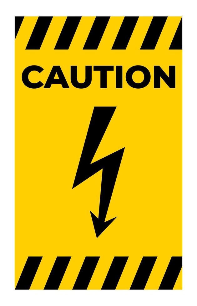 Signe de symbole de danger haute tension isoler sur fond blanc, illustration vectorielle vecteur