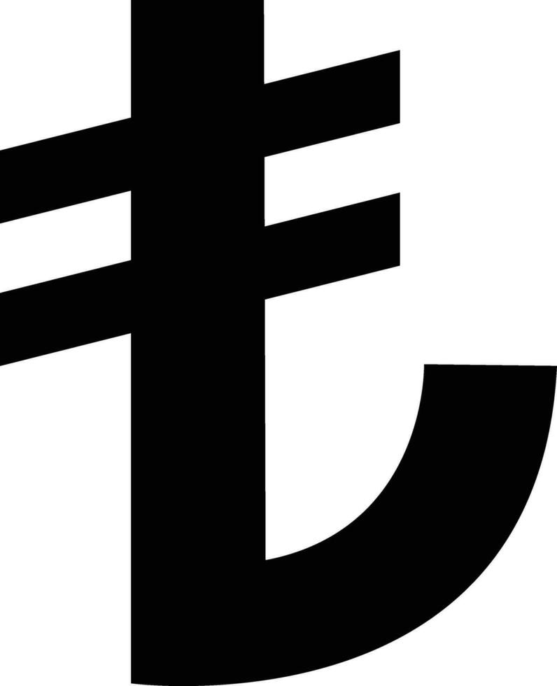 lire devise signe symbole. turc lire argent plat icône vecteur. devise échange concept. vecteur