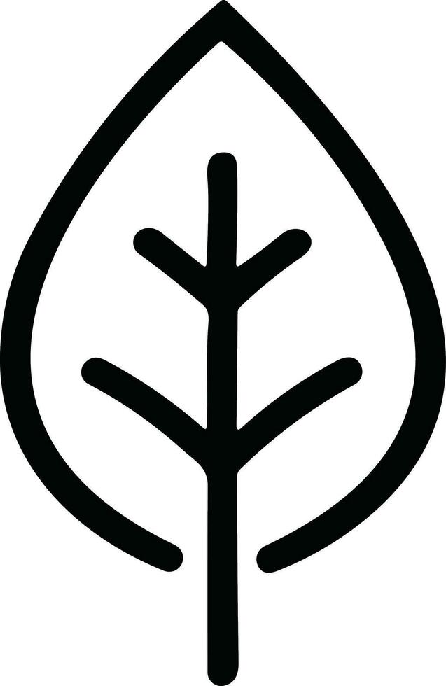 feuille Facile ligne Icônes ensemble. laisser de arbre et végétaux, feuilles icône conception pour naturel, éco, biologique, et végétalien Étiquettes. vecteur
