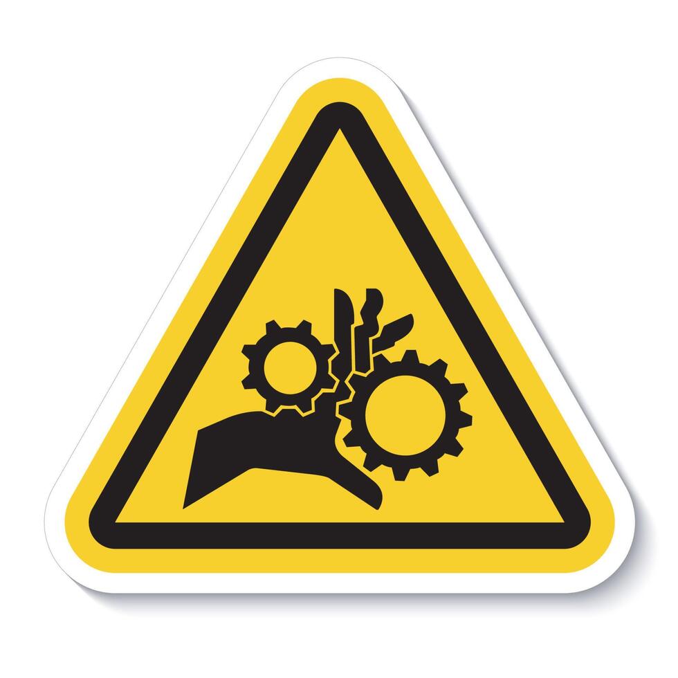 Enchevêtrement de la main engrenages rotatifs signe symbole isoler sur fond blanc, illustration vectorielle eps.10 vecteur