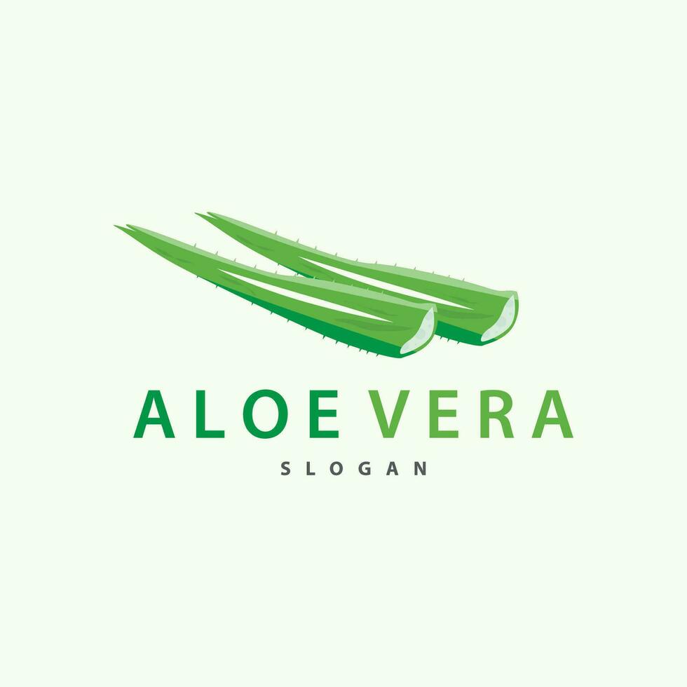 aloès Vera logo conception Facile illustration santé à base de plantes plante herbe vecteur