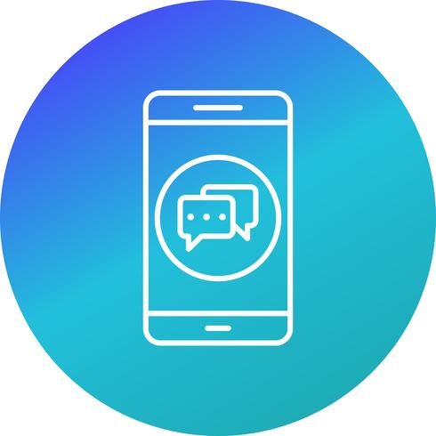 icône de vecteur d&#39;application mobile de conversation