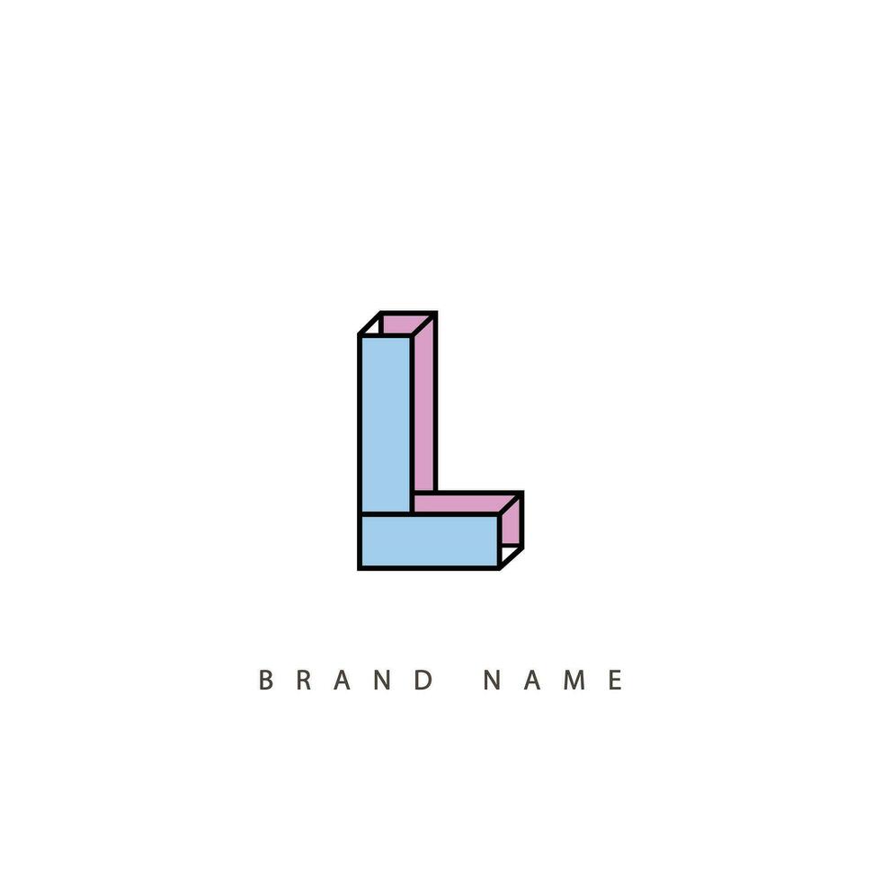 création de logo de lettres initiales abstraites lettre l abstraite vecteur