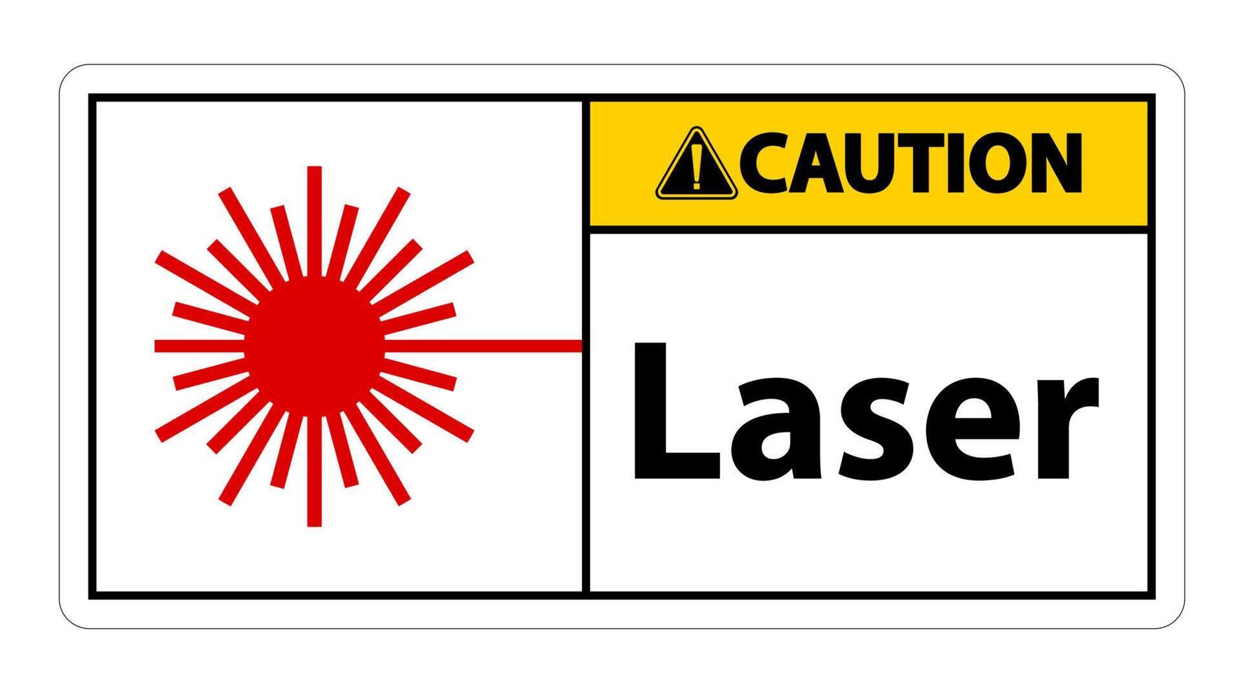 Attention laser symbole signe symbole signe isoler sur fond transparent, illustration vectorielle vecteur