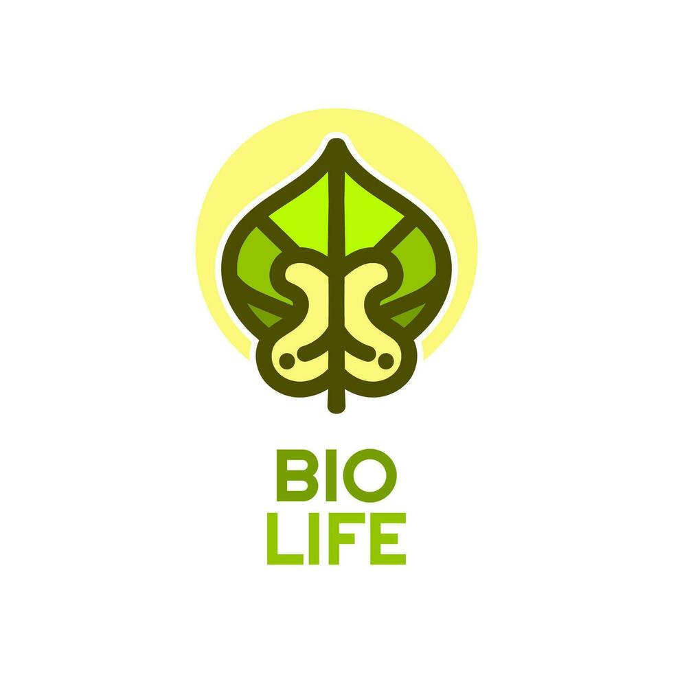 bio la vie plante la nature logo concept conception illustration vecteur
