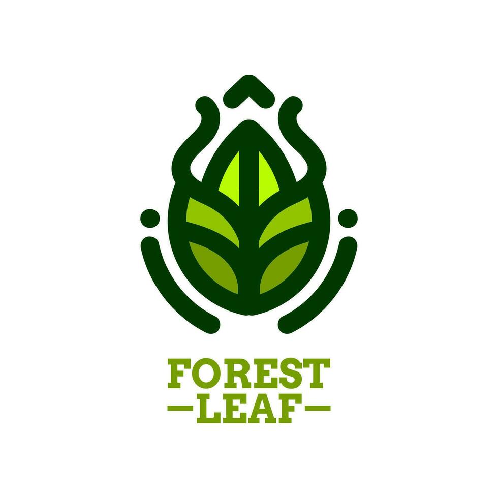 forêt vert feuille la nature logo concept conception illustration vecteur