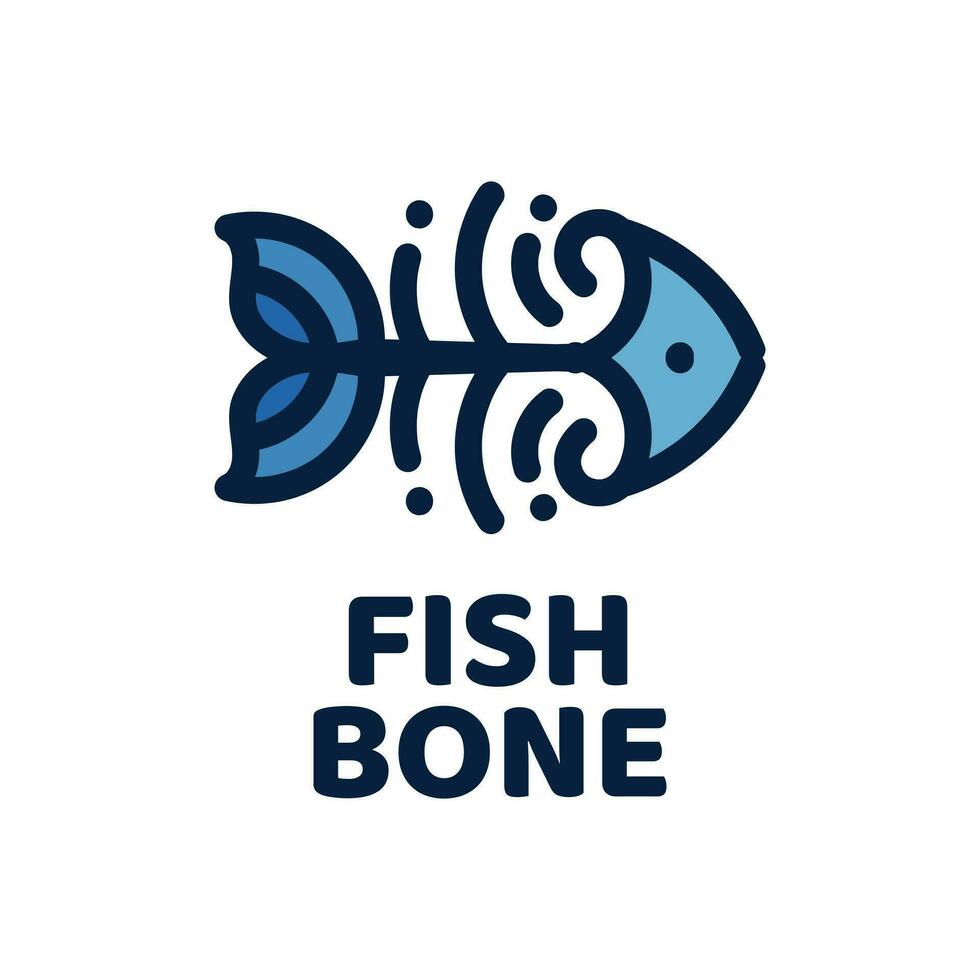 poisson OS animal logo concept conception illustration vecteur