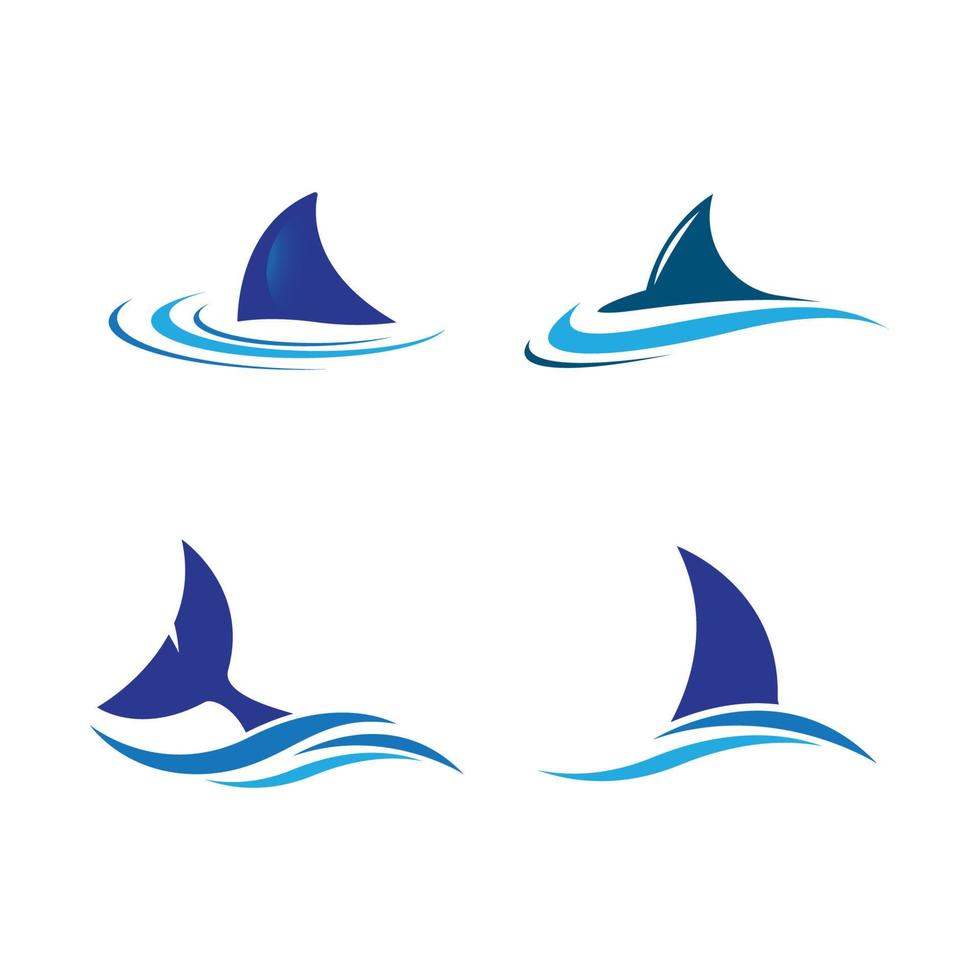 création de logo d'aileron de requin vecteur