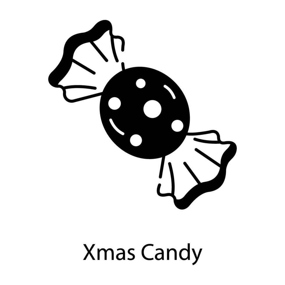 moderne ligne style icône de une Noël bonbons vecteur