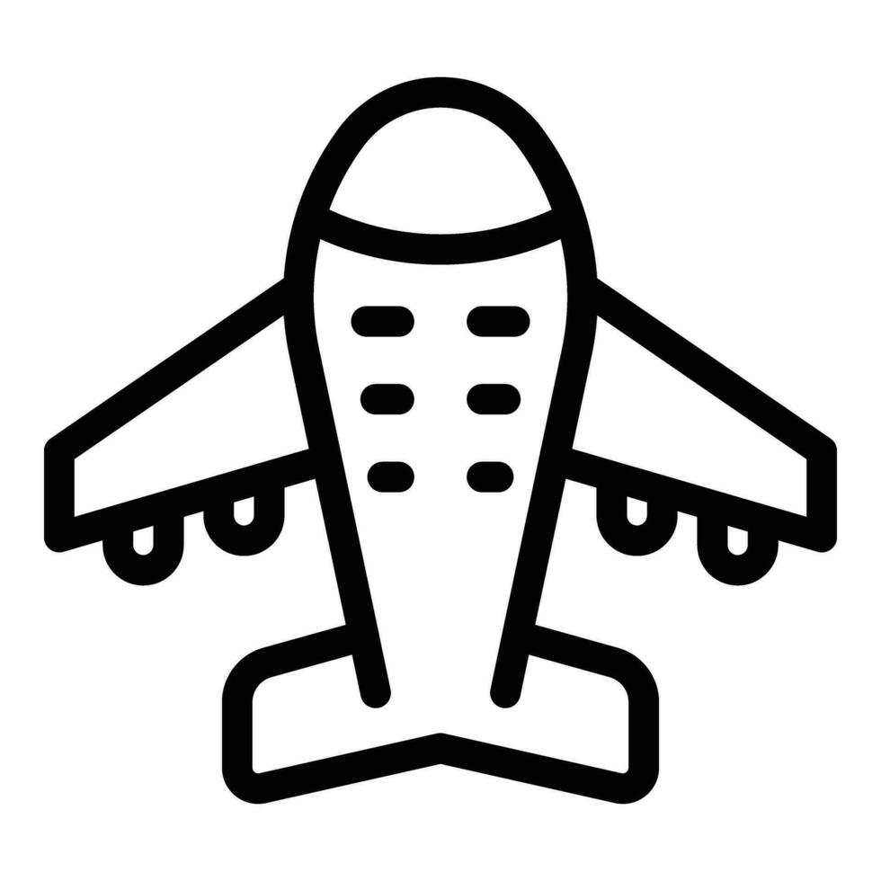 avion transport icône contour vecteur. vol en voyageant avion vecteur