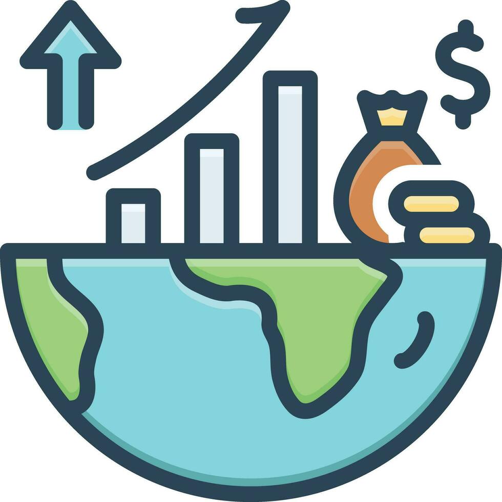 Couleur icône pour gdp vecteur