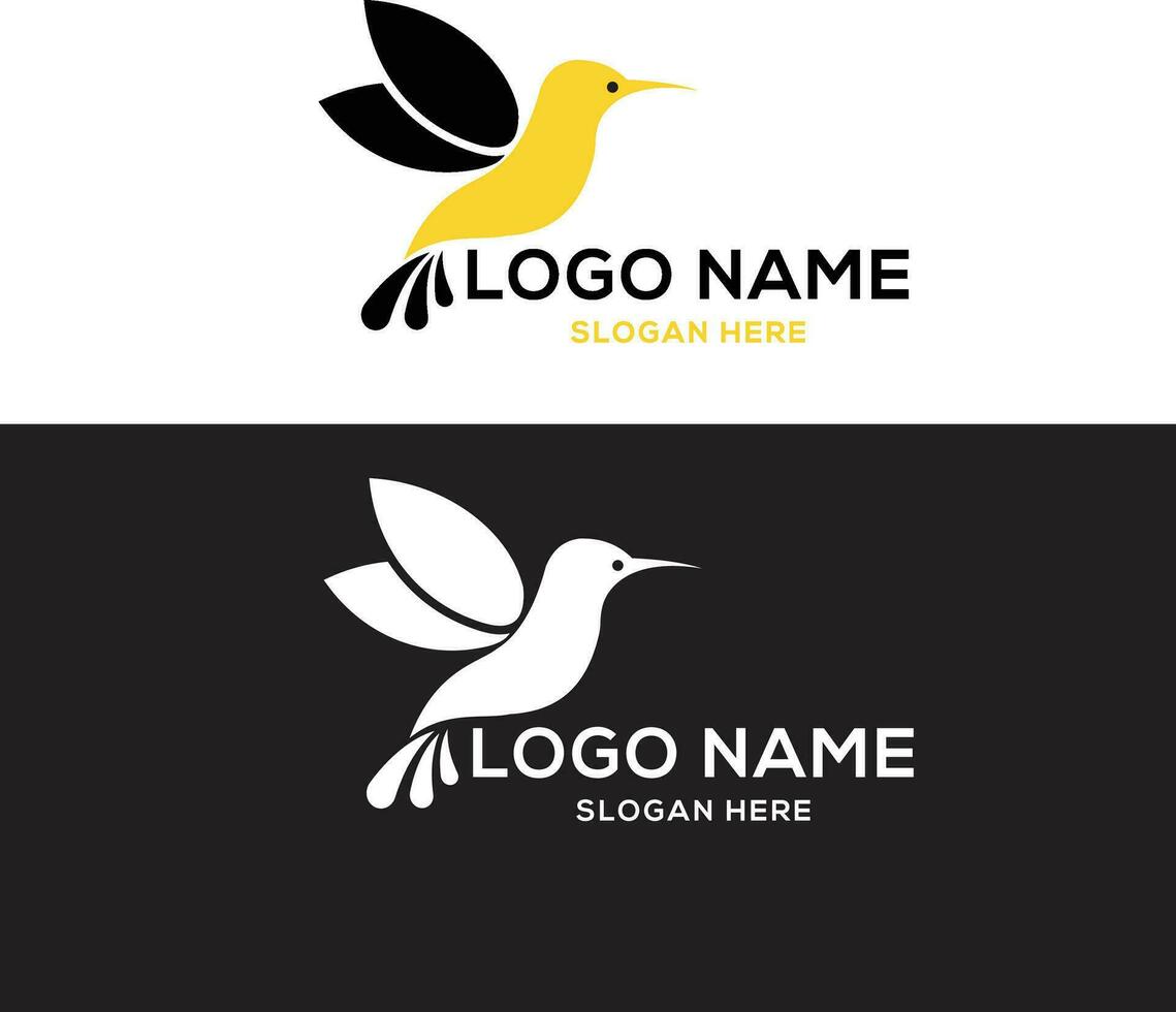 création de logo d'oiseau vecteur