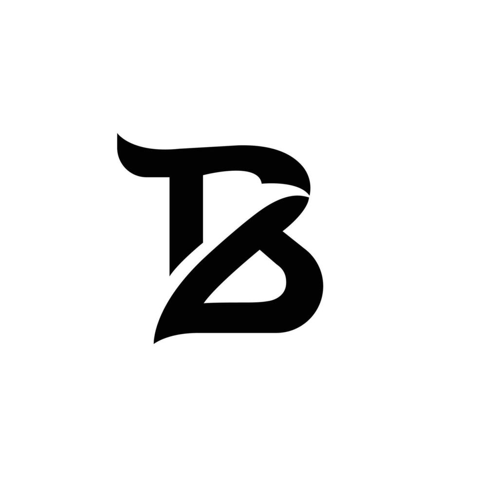 lettre b avec modèle de conception de logo oiseau vecteur