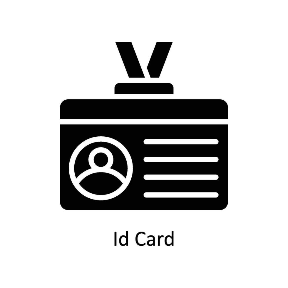 id carte vecteur solide icône conception illustration. affaires et la gestion symbole sur blanc Contexte eps dix fichier