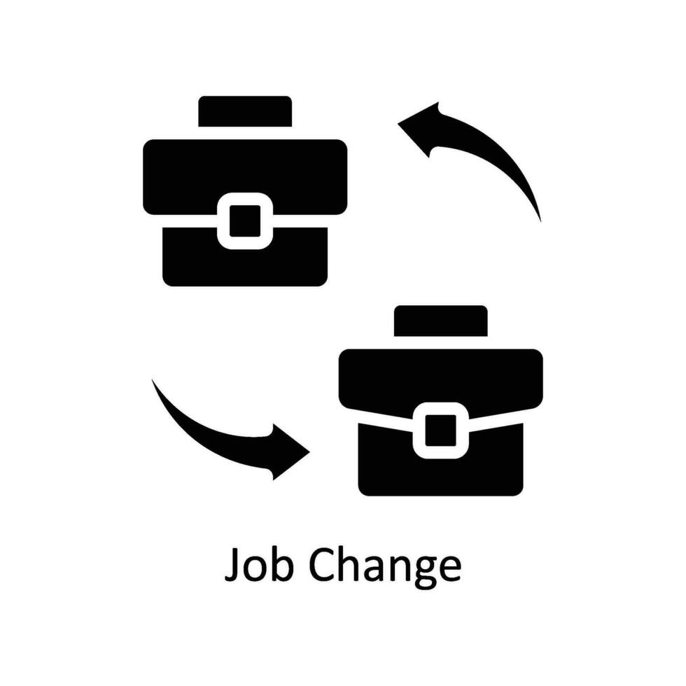 emploi changement vecteur solide icône conception illustration. affaires et la gestion symbole sur blanc Contexte eps dix fichier