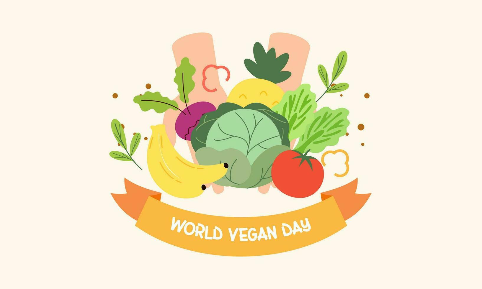 monde végétarien journée fête Contexte vecteur
