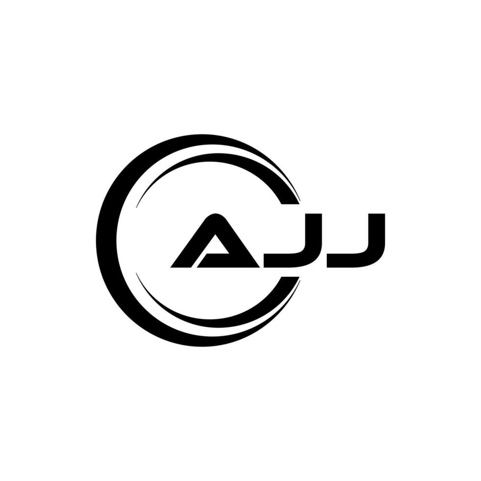 ajj lettre logo conception, inspiration pour une unique identité. moderne élégance et Créatif conception. filigrane votre Succès avec le frappant cette logo. vecteur