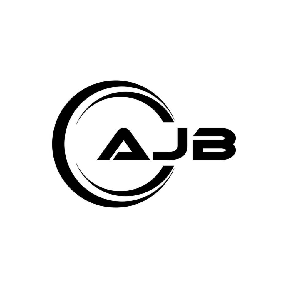 ajb lettre logo conception, inspiration pour une unique identité. moderne élégance et Créatif conception. filigrane votre Succès avec le frappant cette logo. vecteur