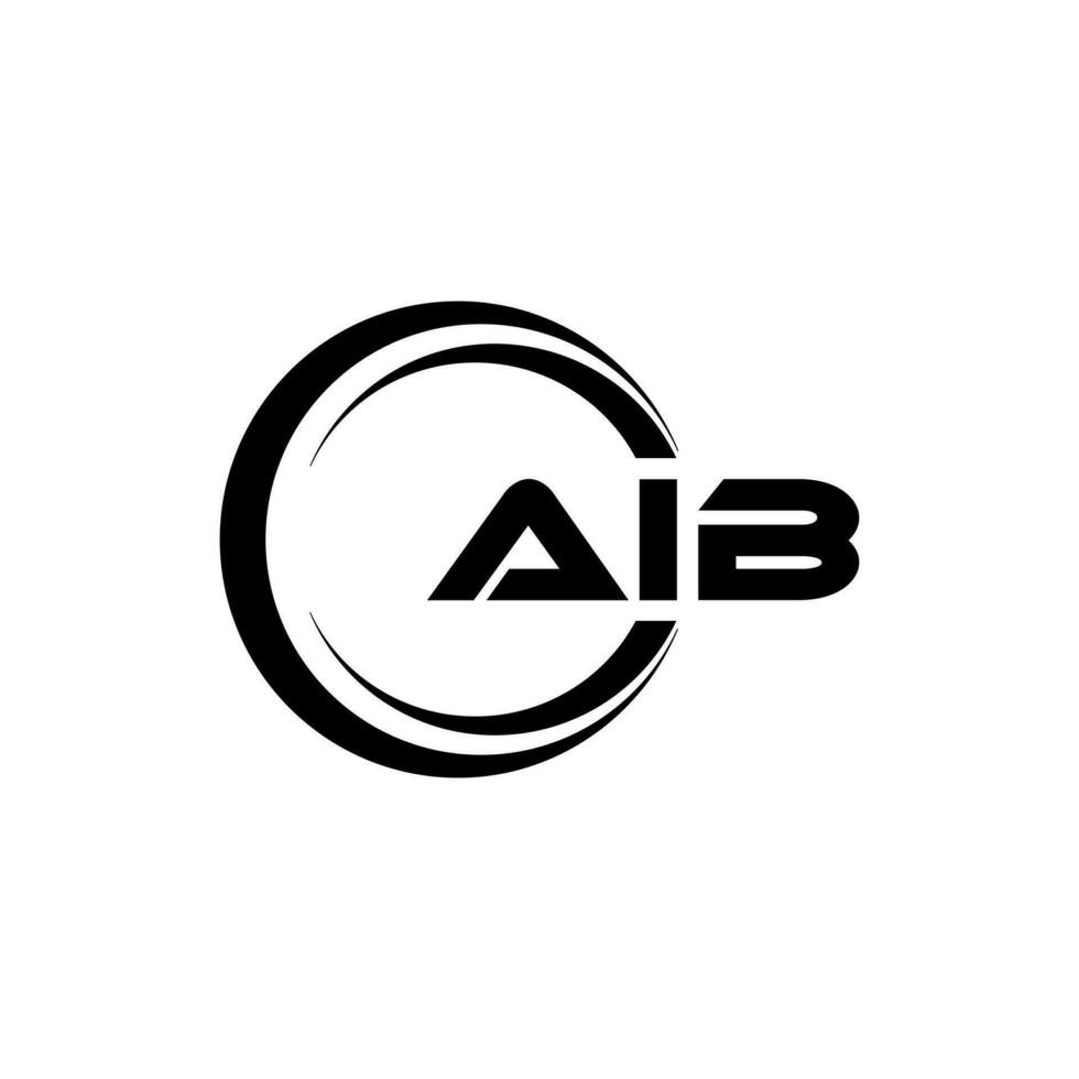 aib lettre logo conception, inspiration pour une unique identité. moderne élégance et Créatif conception. filigrane votre Succès avec le frappant cette logo. vecteur