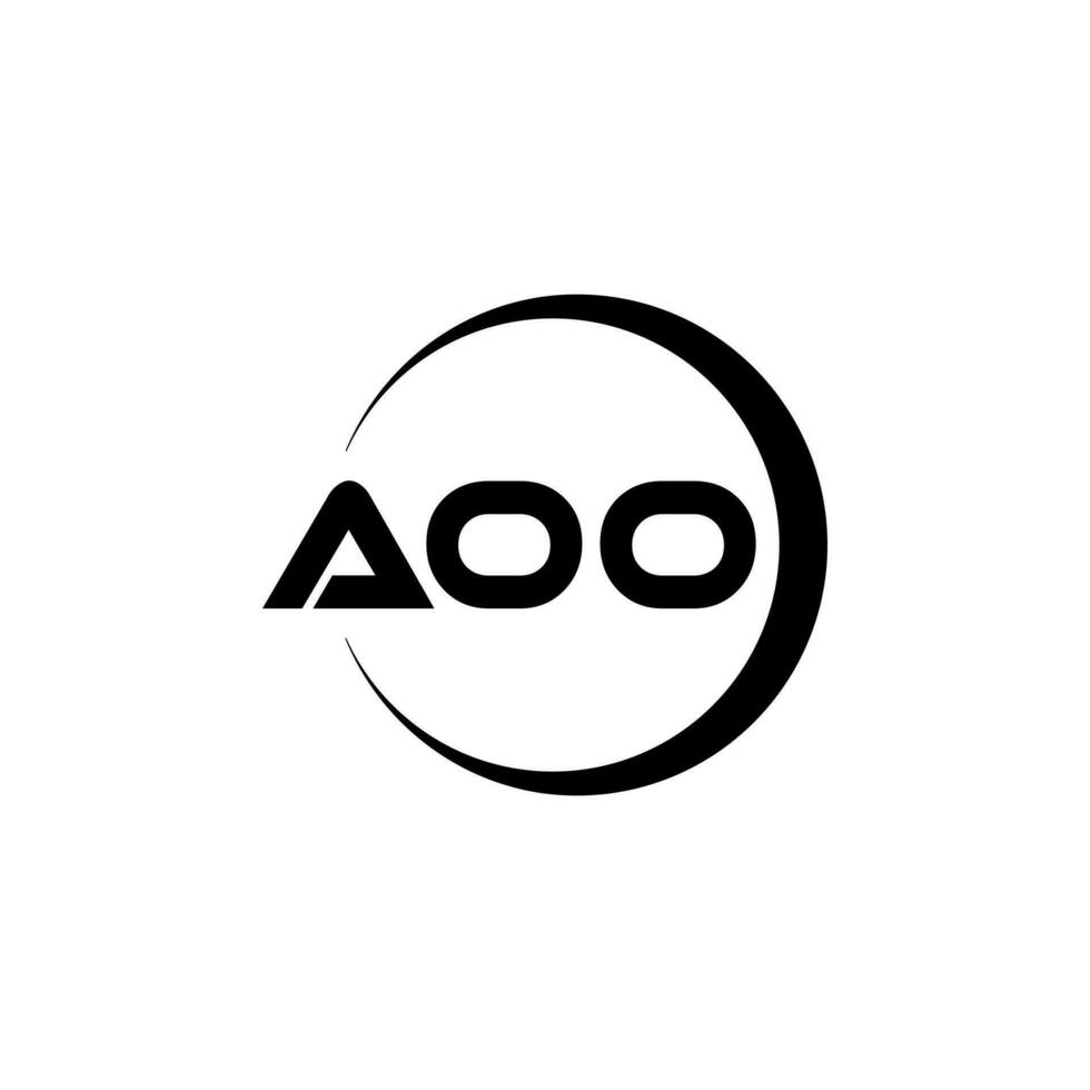 aoo lettre logo conception, inspiration pour une unique identité. moderne élégance et Créatif conception. filigrane votre Succès avec le frappant cette logo. vecteur