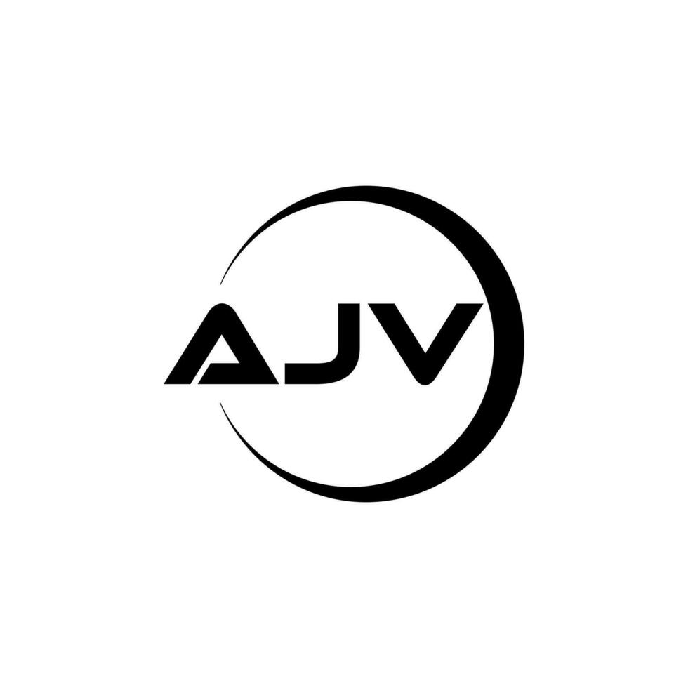 ajv lettre logo conception, inspiration pour une unique identité. moderne élégance et Créatif conception. filigrane votre Succès avec le frappant cette logo. vecteur